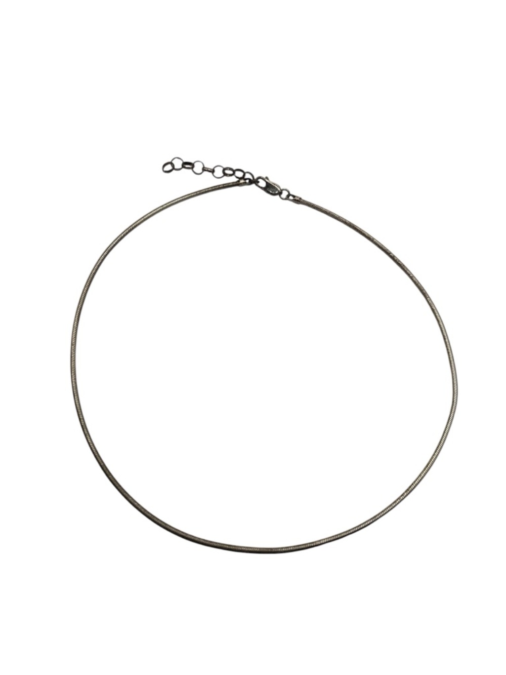 Sterling silver firm & flexible snake chain vintage necklace